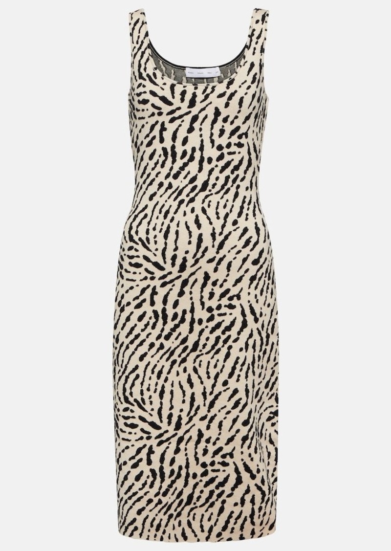 Proenza Schouler White Label printed silk-blend midi dress