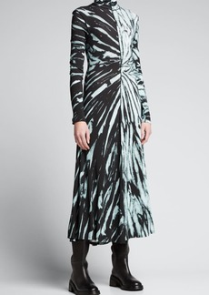 Proenza Schouler White Label Spiral Tie-Dye Jersey Dress