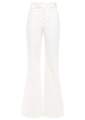 Proenza Schouler Woman Cotton-twill Flared Pants White