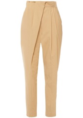 Proenza Schouler Woman Draped Woven Tapered Pants Sand