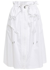 Proenza Schouler Woman Ruffle-trimmed Cotton-poplin Skirt White