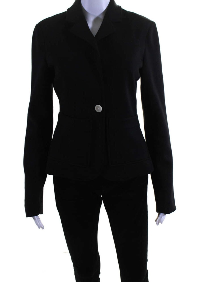 Proenza Schouler Womens Jersey Suiting One Button Blazer Jacket Black