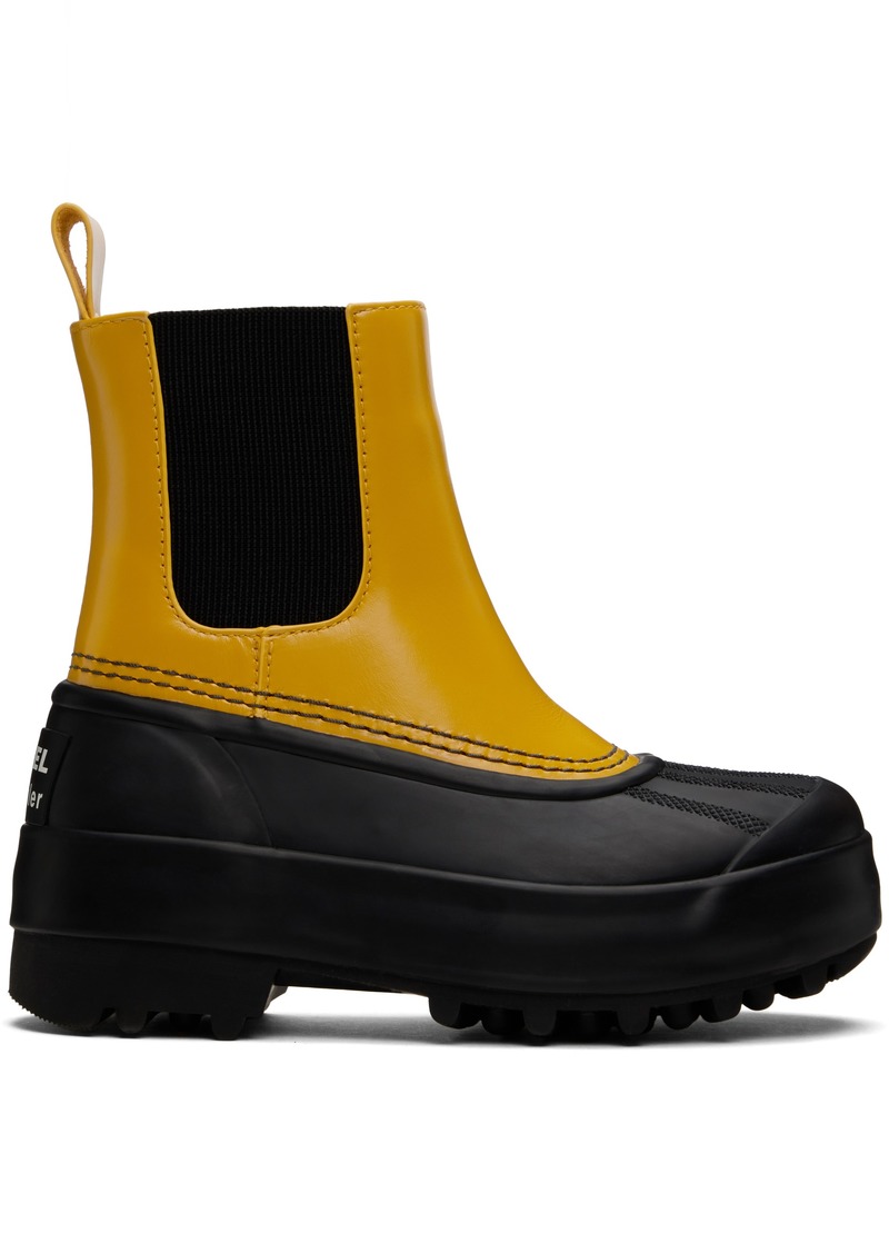 Proenza Schouler Yellow & Black SOREL Edition Caribou Chelsea Boots