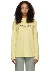 Proenza Schouler Yellow White Label Logo Long Sleeve T-Shirt