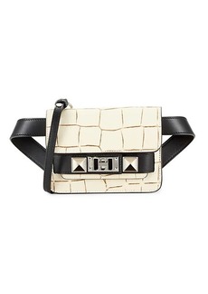 Proenza Schouler PS11 Croc-Embossed Leather Convertible Belt Bag