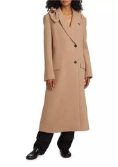 Proenza Schouler Reed Hooded Melange Wool Coat