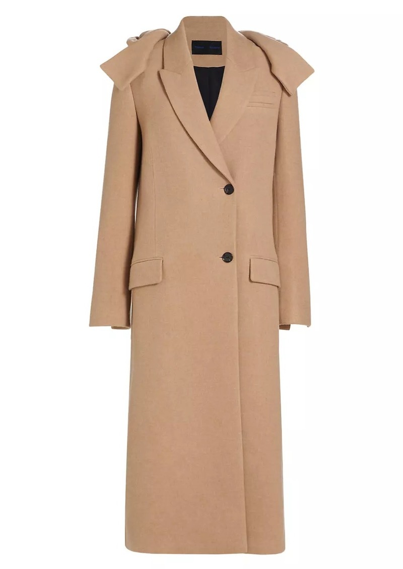 Proenza Schouler Reed Hooded Melange Wool Coat