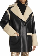 Proenza Schouler Reversible Faux-Leather Sherpa Coat