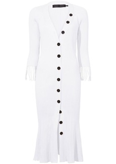 Proenza Schouler ribbed-knit buttoned-up dress