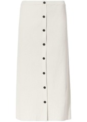 Proenza Schouler ribbed-knit button-front skirt