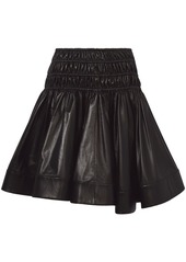 Proenza Schouler ruched-detail leather skirt