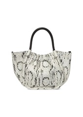 Proenza Schouler Small Ruched Snakeskin-Embossed Leather Tote