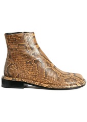 Proenza Schouler snakeskin-effect round-toe ankle boots