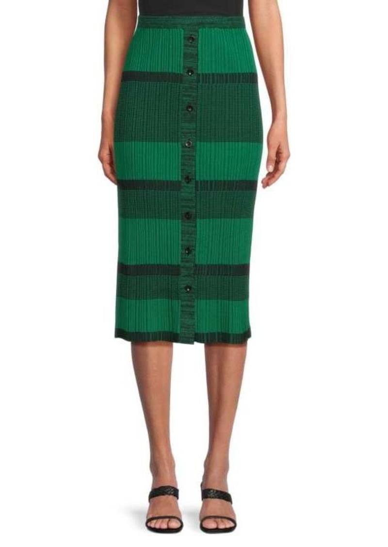 Proenza Schouler Striped Silk Blend Skirt