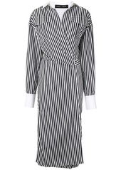 Proenza Schouler striped wrap shirt dress