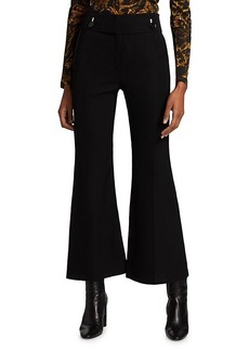 Proenza Schouler Technical Wool Suiting Cropped Flare Pants