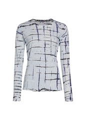 Proenza Schouler Tie-Dye Tissue Jersey Long-Sleeve Shirt