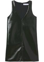 Proenza Schouler vinyl v-neck shift dress