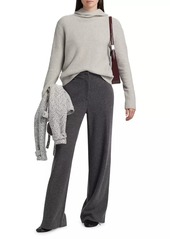 Proenza Schouler Violet Wool Jersey Wide-Leg Pants