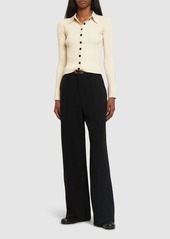 Proenza Schouler Weyes Midrise Crepe Flared Pants