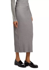 Proenza Schouler Willow Silk & Cotton Rib-Knit Midi-Skirt