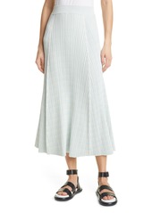 Women's Proenza Schouler White Label Geometric Rib Silk Blend Skirt