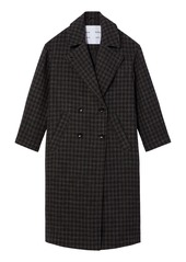 Women's Proenza Schouler Plaid Wool & Cotton Blend Double Breasted Coat