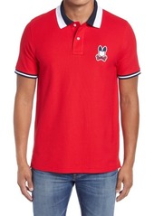 Psycho Bunny Britania Short Sleeve Polo in Brilliant Red at Nordstrom