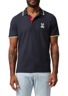Psycho Bunny Gresham Tipped Piqué Polo in Navy at Nordstrom