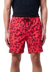 Psycho Bunny Groves Print Swim Trunks