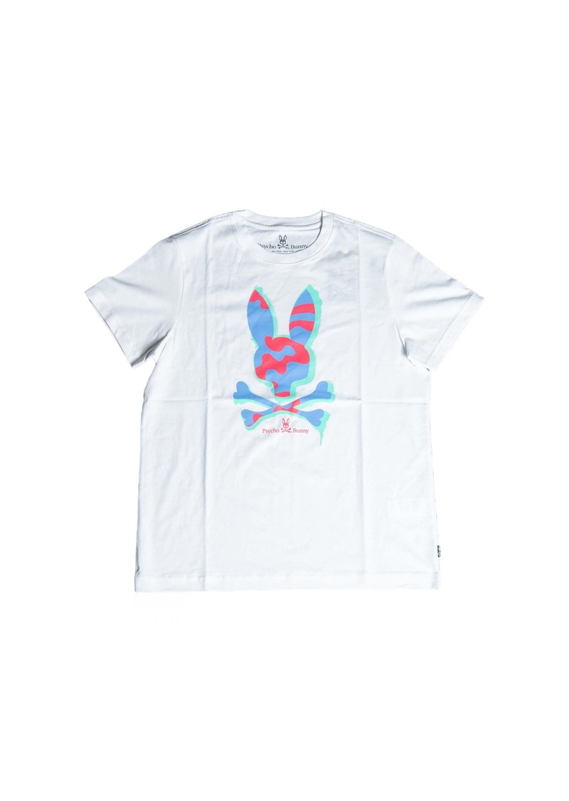 Psycho Bunny Jacob Graphic White Men's Tee Shirt B6U819S1PC-WHT