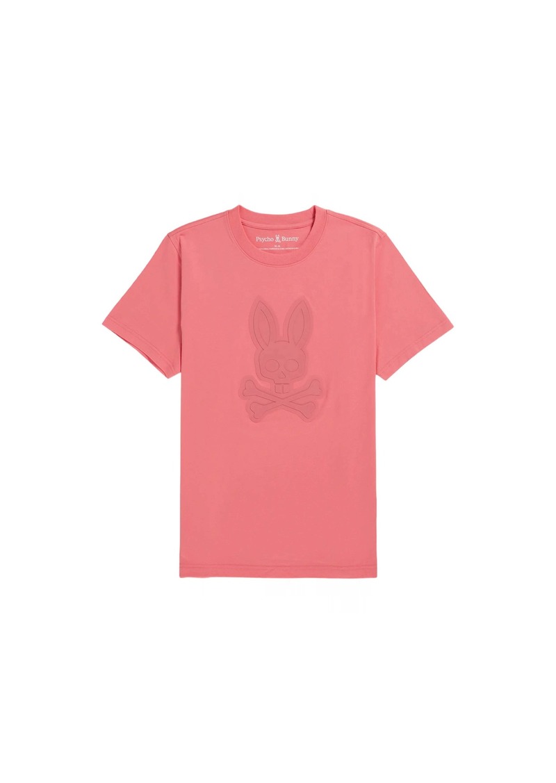 Psycho Bunny Men's Damon Graphic Tee Grapefruit B6U900Y1PC-GPF