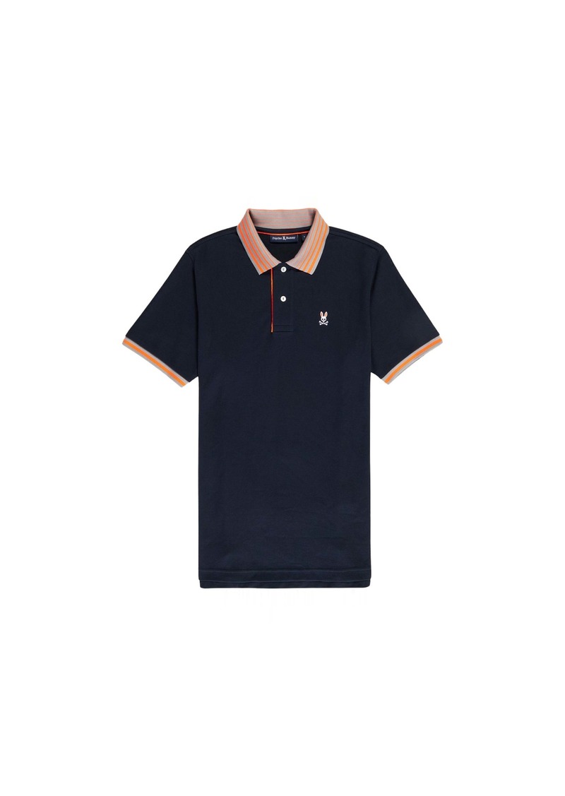 Psycho Bunny Men's Norris Pique Polo Navy B6K502Z1PC-NVY