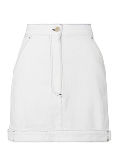 Public School Paige White Denim Mini Skirt
