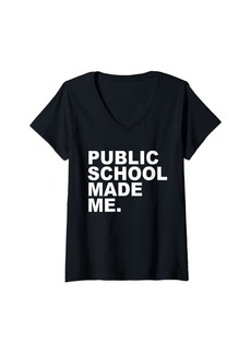 Public School Made Me V-Neck T-Shirt