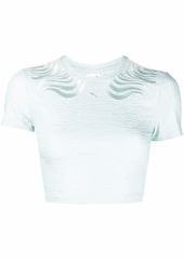 Puma embroidered-logo cropped T-shirt