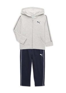 Puma Little Boy&#8217;s 2-Piece Fleece Hoodie & Sweatpants Set
