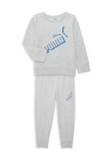 Puma Little Boy&#8217;s 2-Piece Sweatshirt & Joggers Set