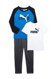 Puma Little Boy&#8217;s 3-Piece Tee & Pants Set