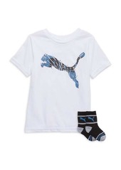 Puma Little Boy's 2-Piece T-Shirt & Socks Set