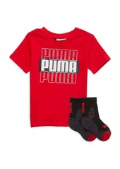 Puma Little Boy's 2-Piece T-Shirt & Socks Set