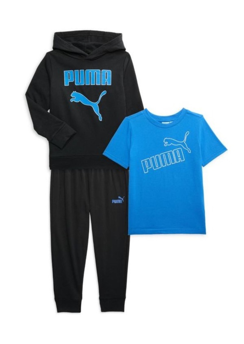 Puma Little Boy's 3-Piece Fleece Logo Athleisure Set