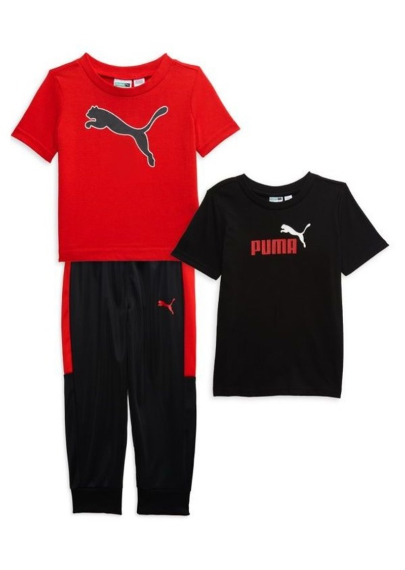 Puma Little Boy's 3-Piece Logo Tee & Joggers Set