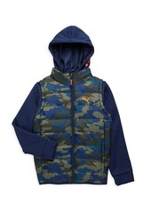 Puma Little Boy's Camouflage-Print Twofer Vest Jacket