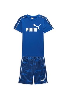 Puma Little Boy's Logo Tee & Shorts Set