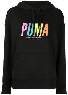 Puma logo-print detail hoodie