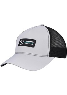 Men's Puma Silver Mercedes-amg Petronas F1 Team Trucker Adjustable Hat - Silver