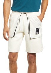 PUMA x First Mile Knit Cargo Shorts in Ivory Glow at Nordstrom
