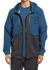 PUMA x First Mile Water Repellent Woven Training Jacket in Intense Blue at Nordstrom