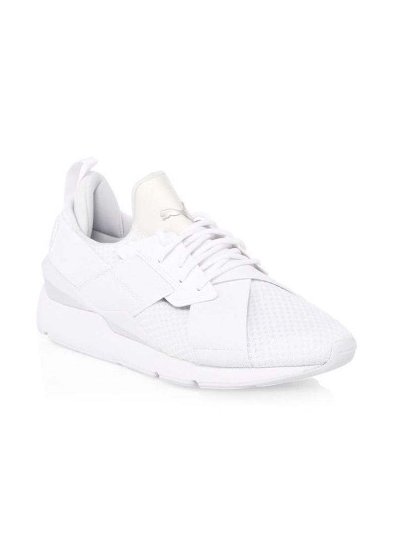 puma muse white sneakers